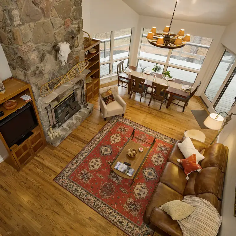 Inside of Forest Retreat at James Ranch.