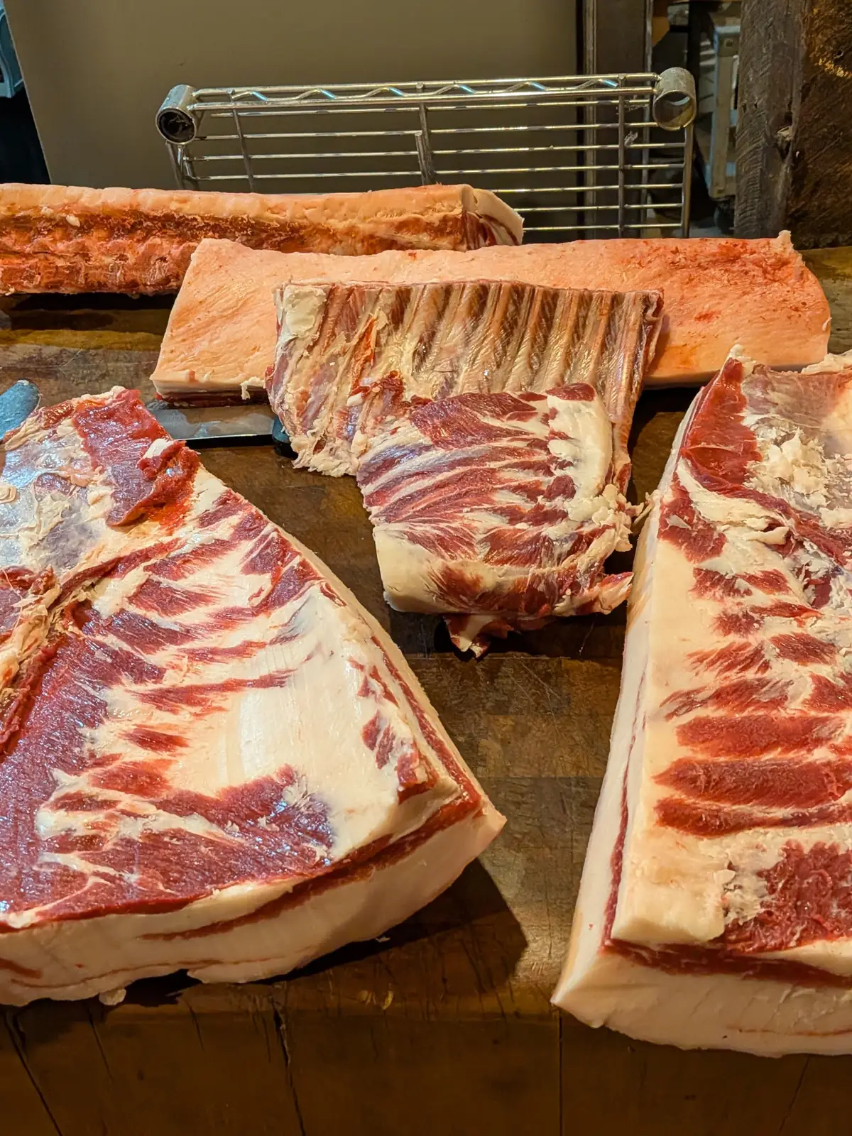 Freshly butchered beef.